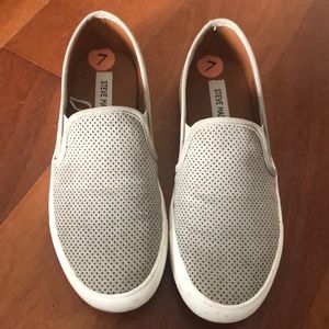 Steve Madden Grey Slip Ons